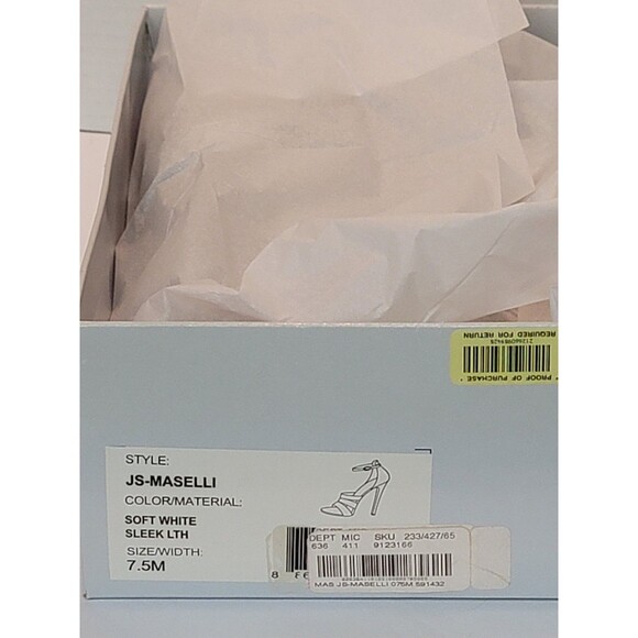 Jessica Simpson Black White High Heel Leather Strappy Sandals Maselli 7.5 - Picture 14 of 14